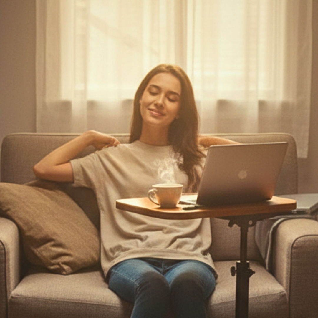 Areall® - il tavolino regolabile per lavorare comodo anche senza una scrivania.