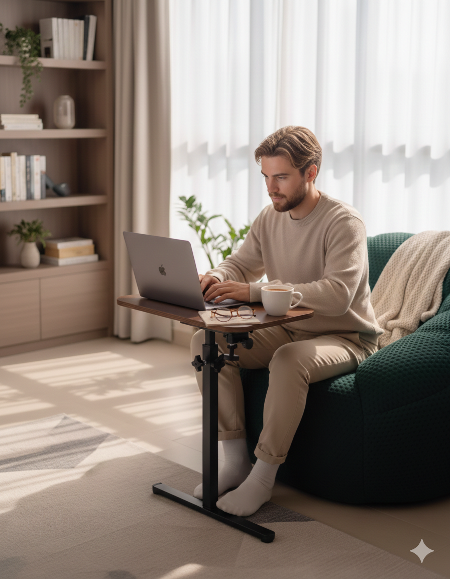 Areall® - il tavolino regolabile per lavorare comodo anche senza una scrivania.