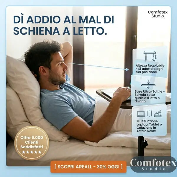 Areall™ - Il supporto per laptop che protegge la tua postura e raddoppia la tua concentrazione ovunque ti trovi.